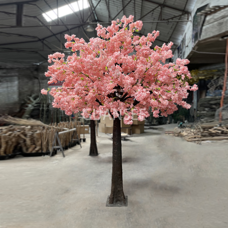 2,5 m stort træ med kunstige kirsebærblomster 