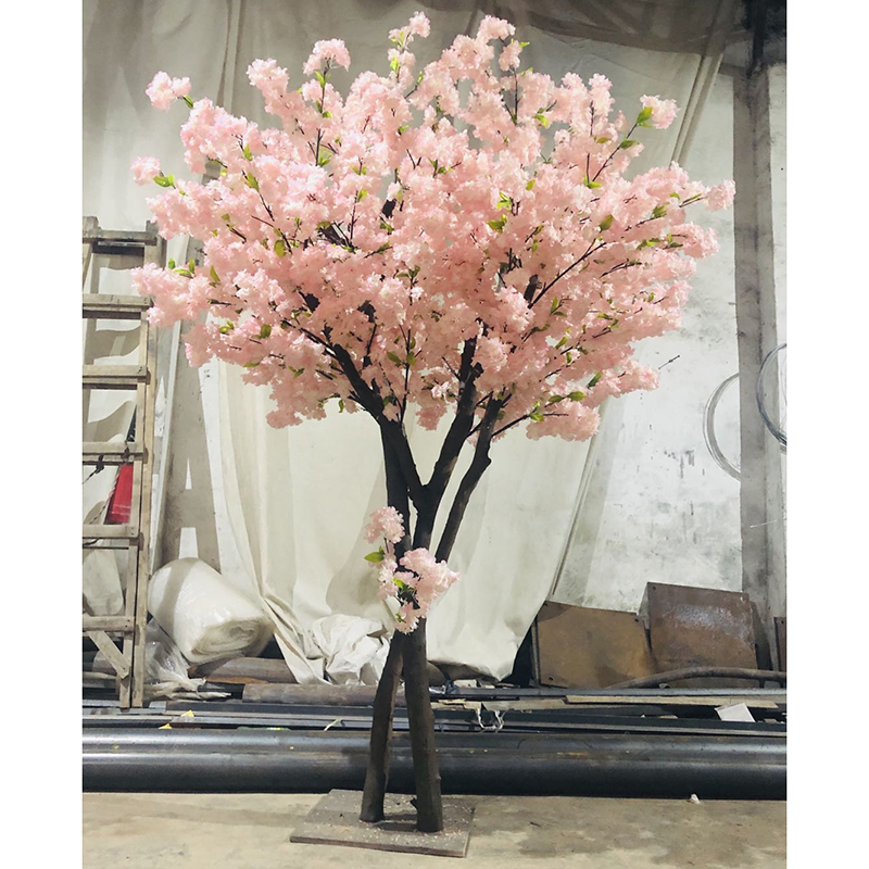 Customized size Pink artificial indoor cherry blossom tree for wedding decoration 