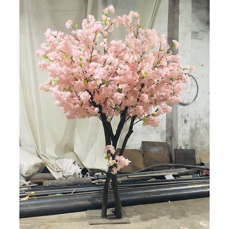 Customized size Pink artificial indoor cherry blossom tree for wedding decoration