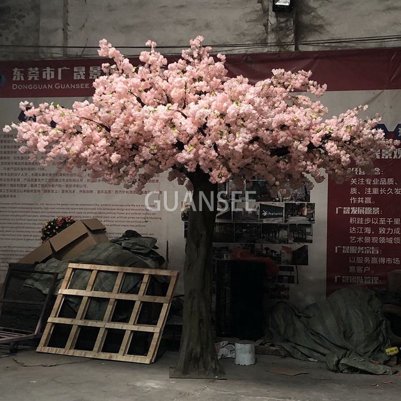 Outdoor  Decoration for home decor large pink  cherry blossom flower big tree artificial plants trees