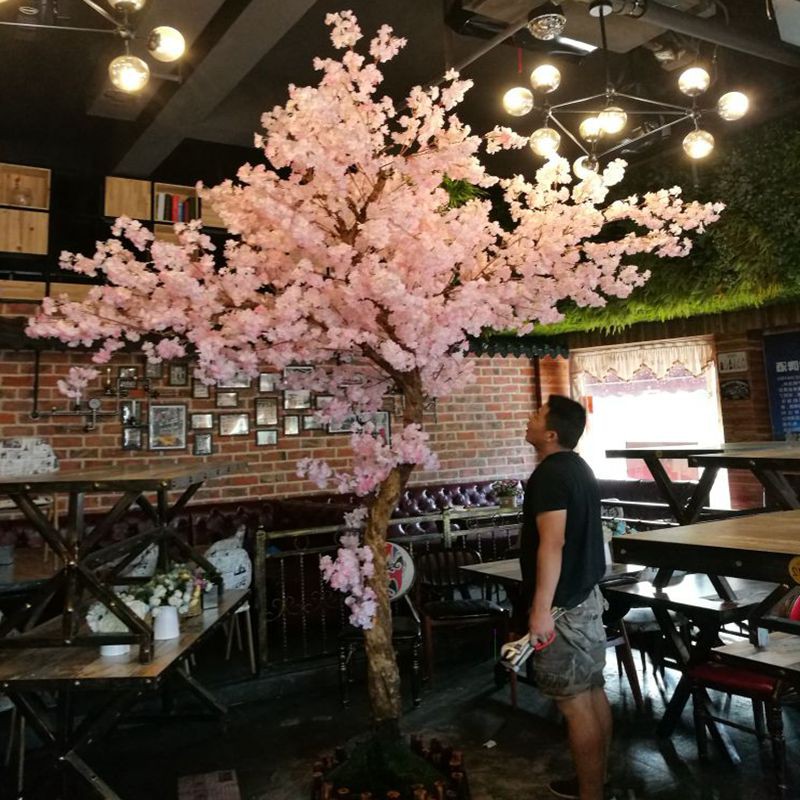  Najbolje preporučujem ružičasto umjetno drvce trešnjinog cvijeta za zatvorene prostore za dekoraciju salona vjenčanica 