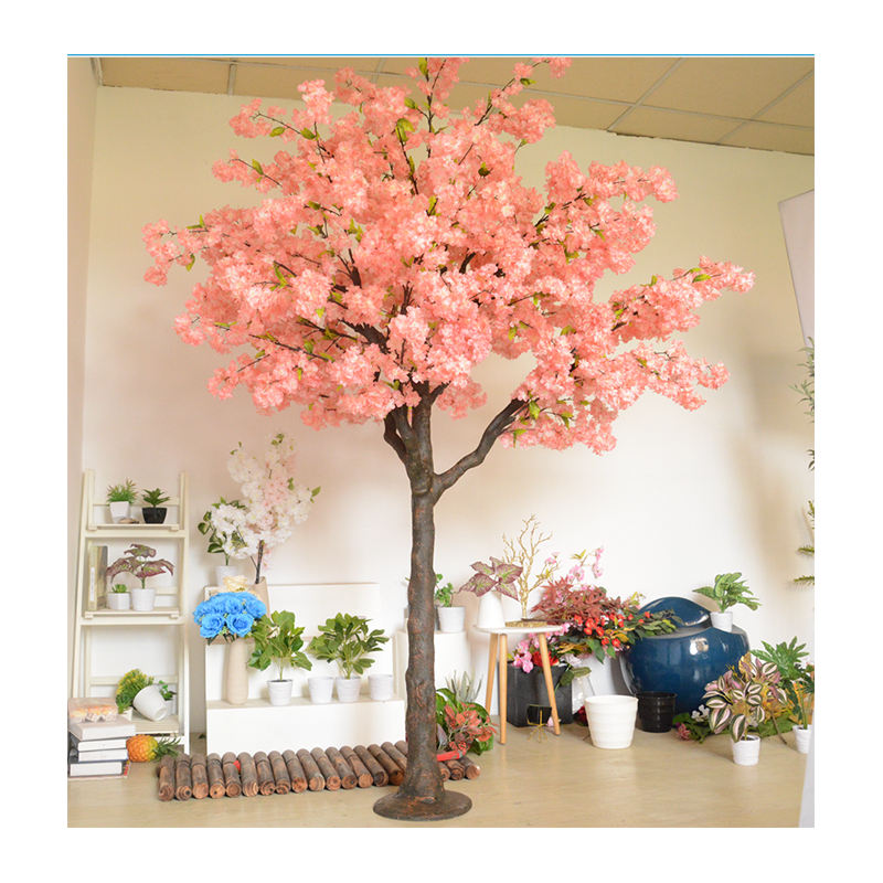 Υψηλή κατασκευή Δημοφιλές δέντρο πώλησης Πλαστικός κορμός Τεχνητό Δέντρο από άνθη κερασιάς για γάμο
