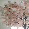 Wholesale indoor Plastic pink artificial Cherry Blossom tree  for wedding decoration 