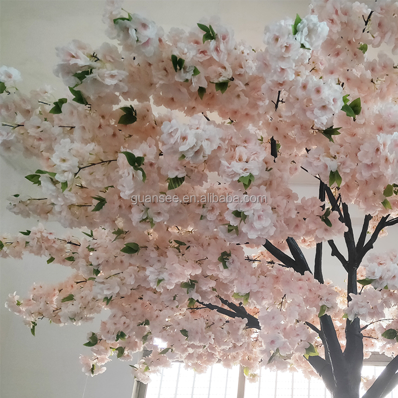  N'ogbe ime ụlọ Plastic pink artificial Cherry Blossom tree maka ịchọ agbamakwụkwọ agbamakwụkwọ 