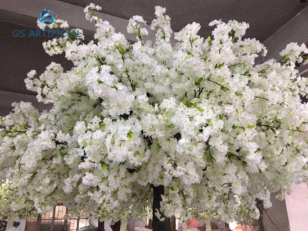 Hot sale  high workmanship  Artificial White Cherry Blossom Flower Tree for decoration