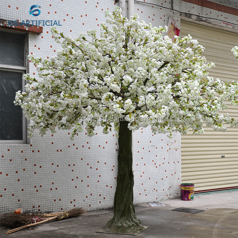 Kunstigt hvidt kirsebærblomstertræ til dekoration 