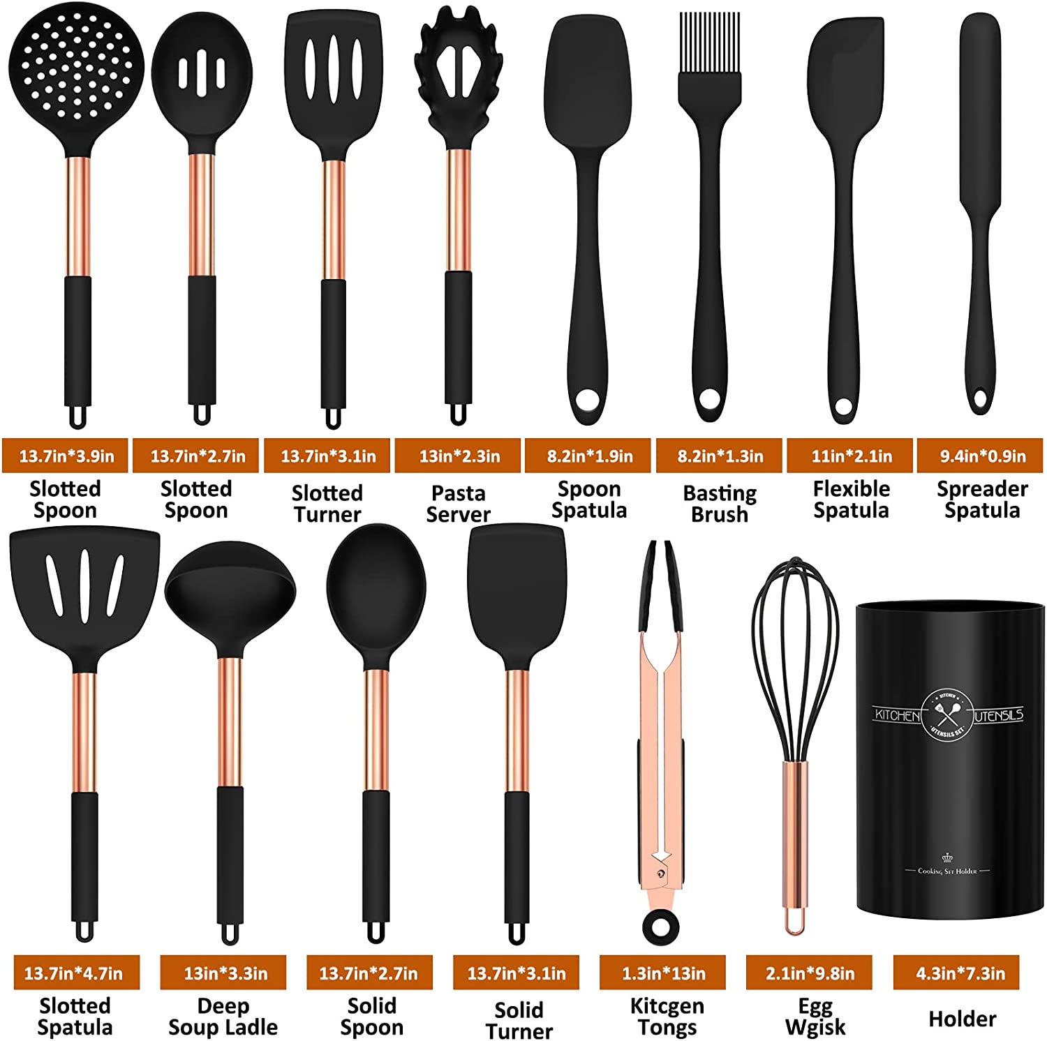 Rose Gold Kitchen Utensils