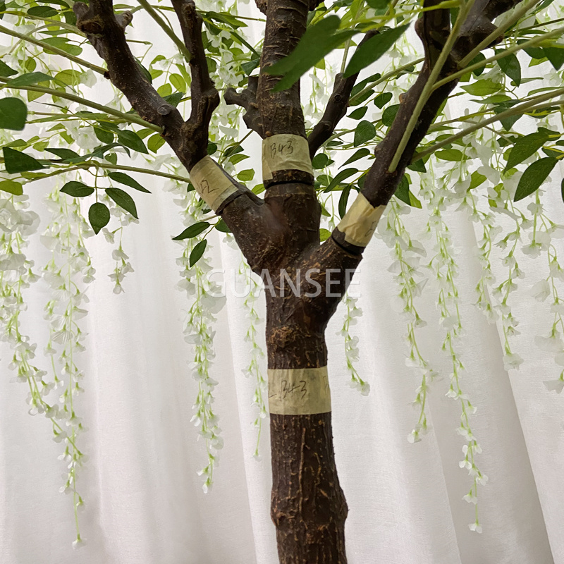  Branch plant atifisyèl pye bwa glisin pou dekorasyon 