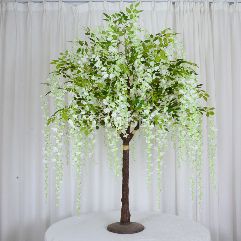  Mesterséges növényi ágak wisteria fa díszítéshez 