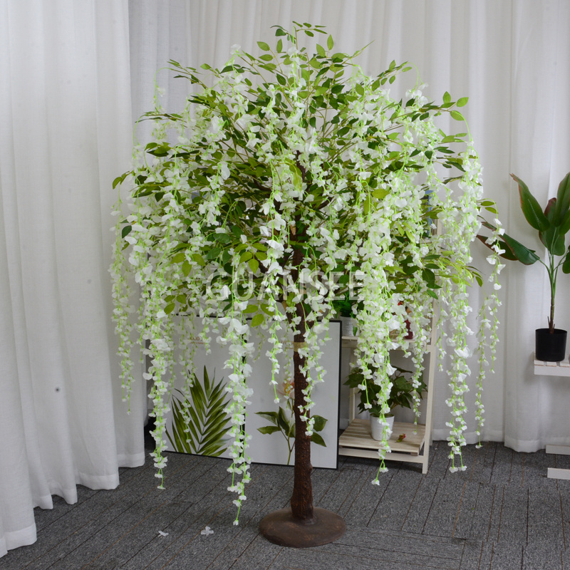  Keinotekoiset kasvin oksat wisteria puu koristeluun 