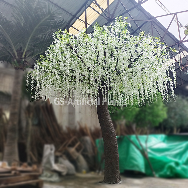  Mesterséges nagy wisteria fa Esküvői dekorációhoz 