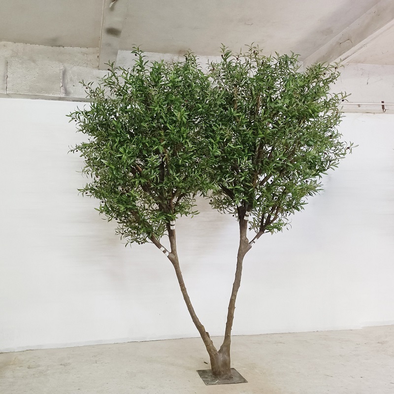  3,5 m visoko umjetno službeni stablo masline zeleno lišće prilagođeno umjetno stablo Vanjski unutarnji dekor 