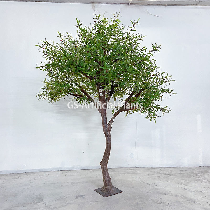 Bonsai dekorasyonu için yapay plastik zeytin ağacı