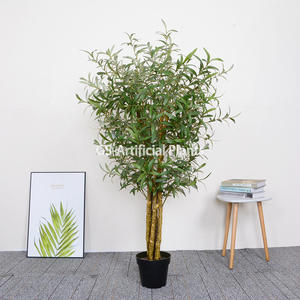 Artificial plastic plant olive tree