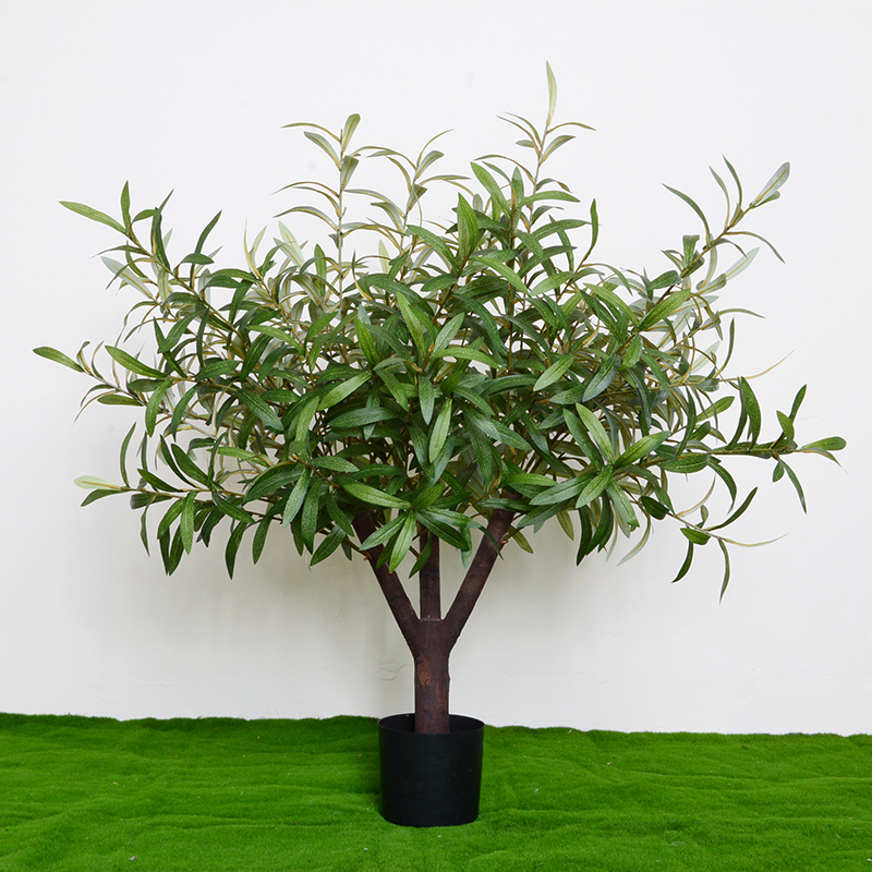 Artificial plastic olive tree