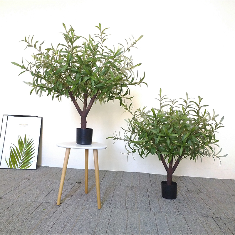 Artificial plastic olive tree