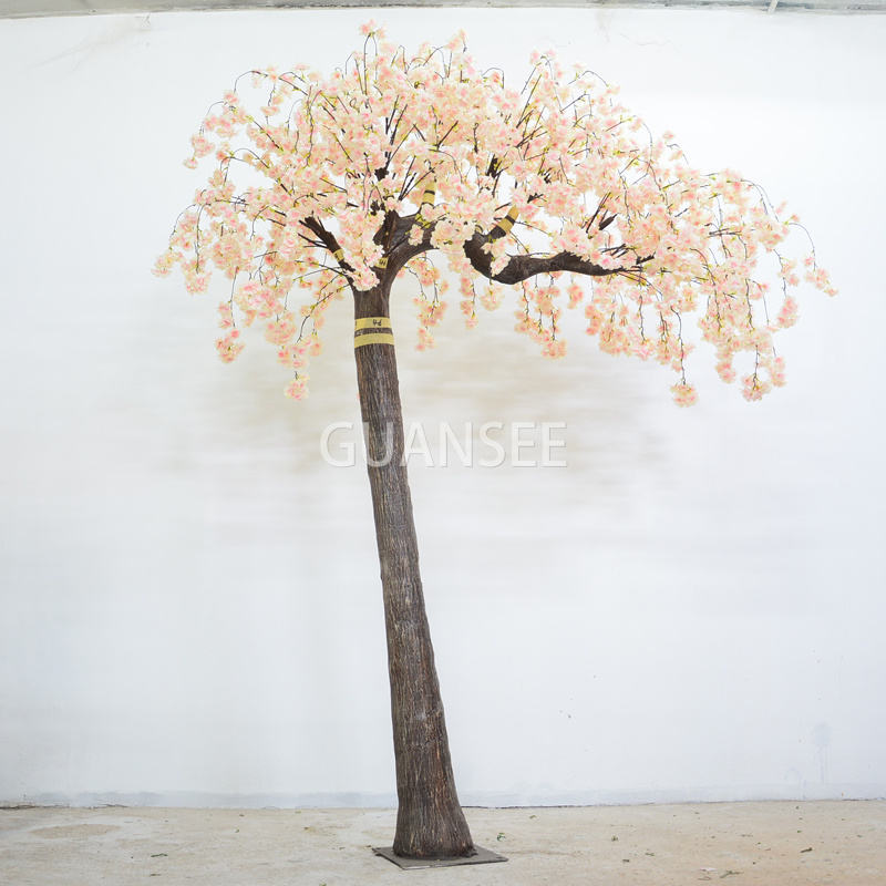 Süni asılmış albalı çiçəyi ağacı tağ formalı ağac toy üçün isti satılır