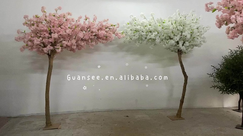 2.5m Pink artificial cherry blossom tree arch