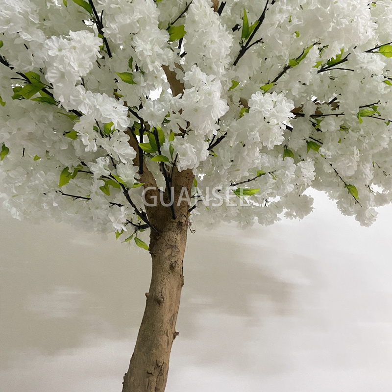  2,5 м високи персонализирани фалшиви клони на сакура, бели цветя, черешови цветя, дървета за арка, сватбена украса 