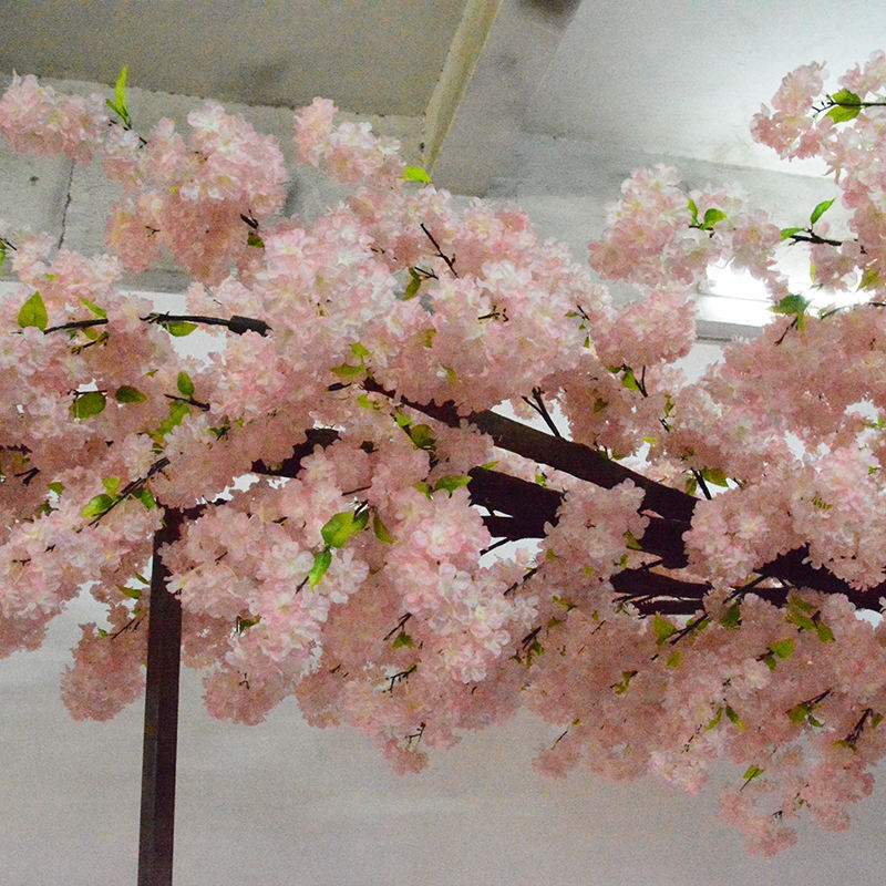  Gerbang perkahwinan pokok bunga sakura merah jambu tiruan untuk hiasan acara 
