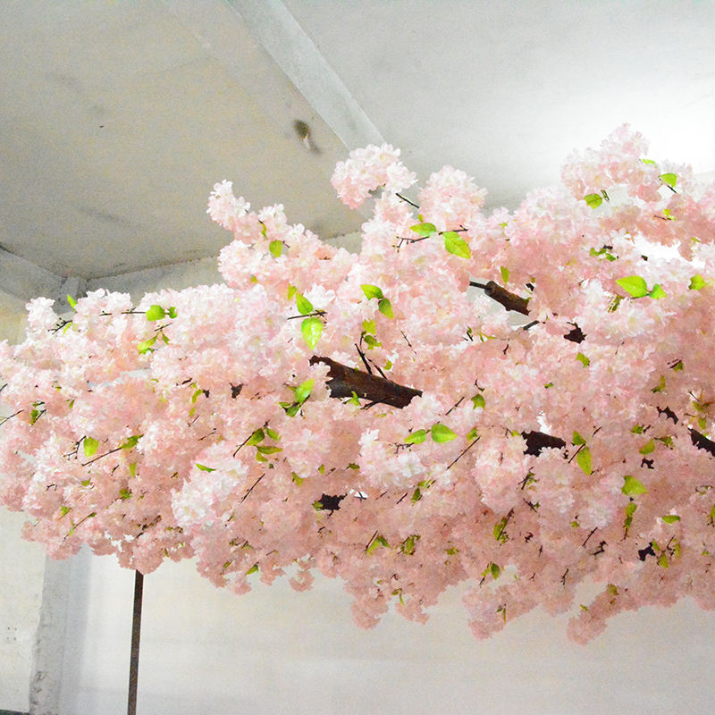  Свадбен лак вештачки розов цвет од цреша за декорација на настани 