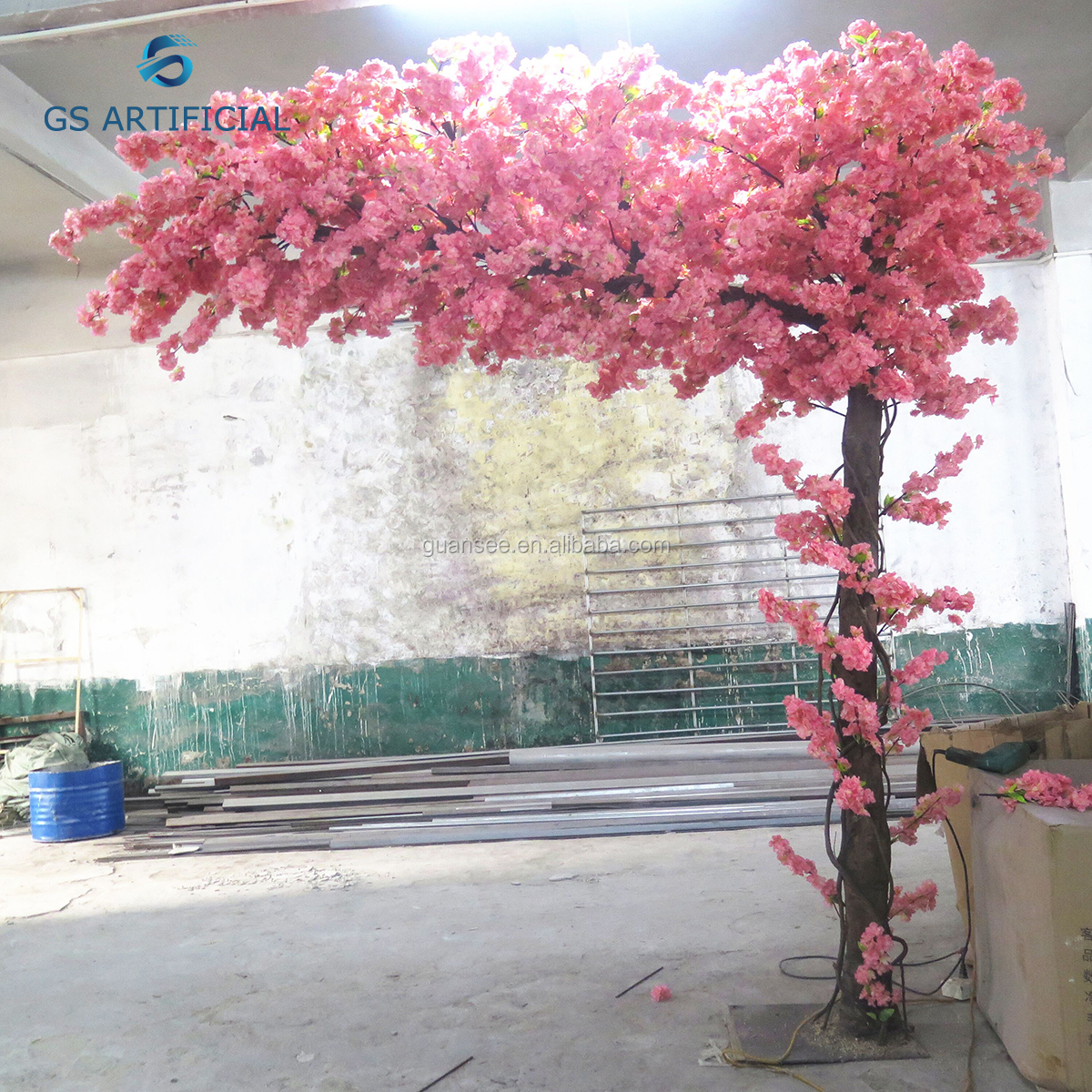  공장 도매 웨딩 벚꽃 꽃 웨딩 인공 아치 벚꽃 나무 