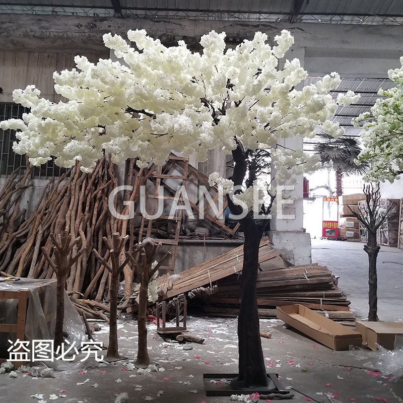  Copac înalt din plastic cu flori de cireș pentru nuntă 