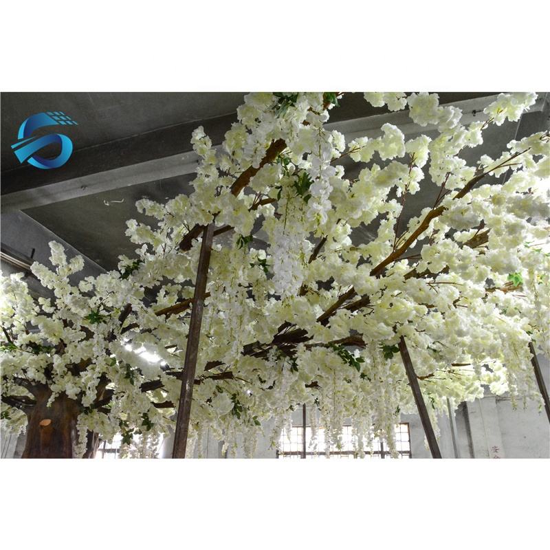 Artificial white cherry blossom tree outdoor
