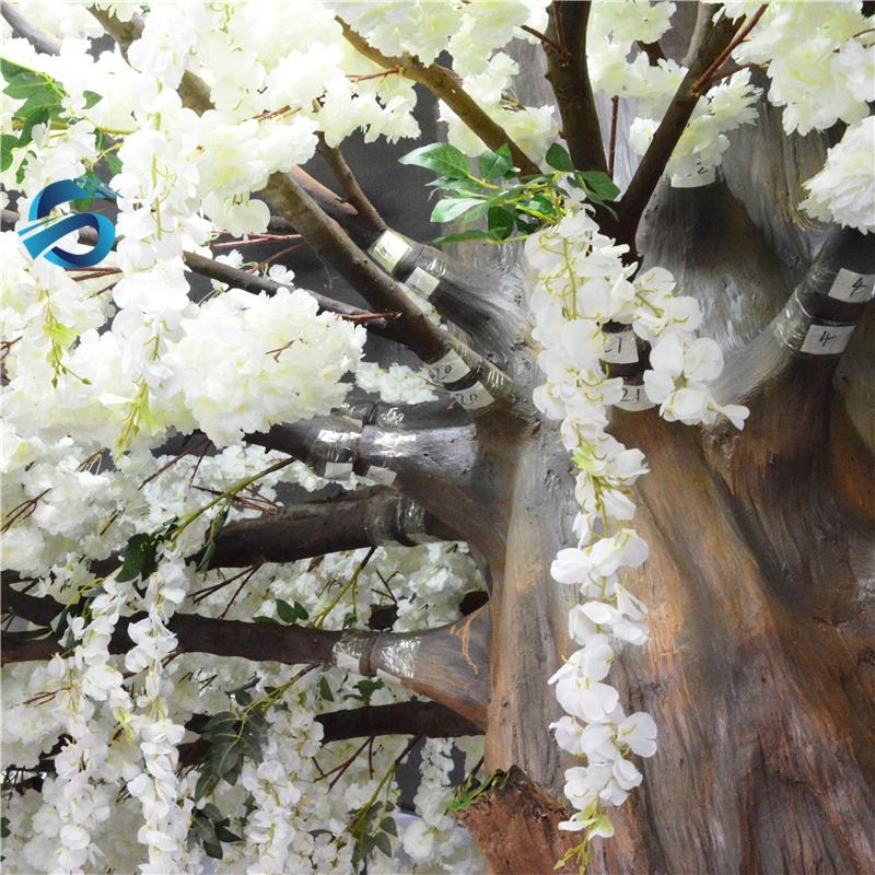 Artificial white cherry blossom tree outdoor