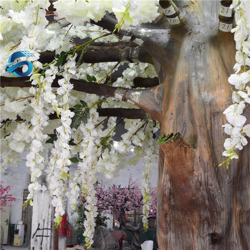 Large tree Artificial white cherry blossom tree for wedding mall decoration 