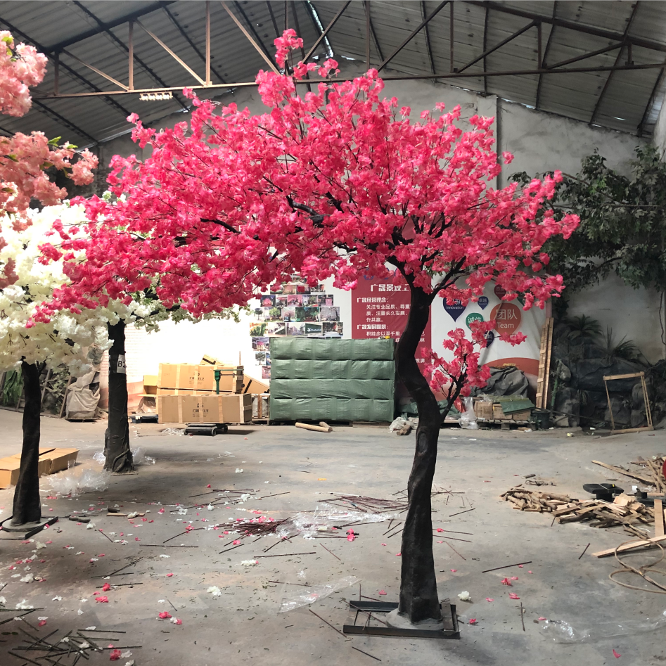  Gerbang perkahwinan pokok bunga sakura tiruan 