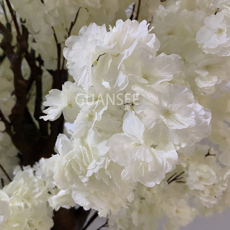 White artificial arch cherry flower blossom tree