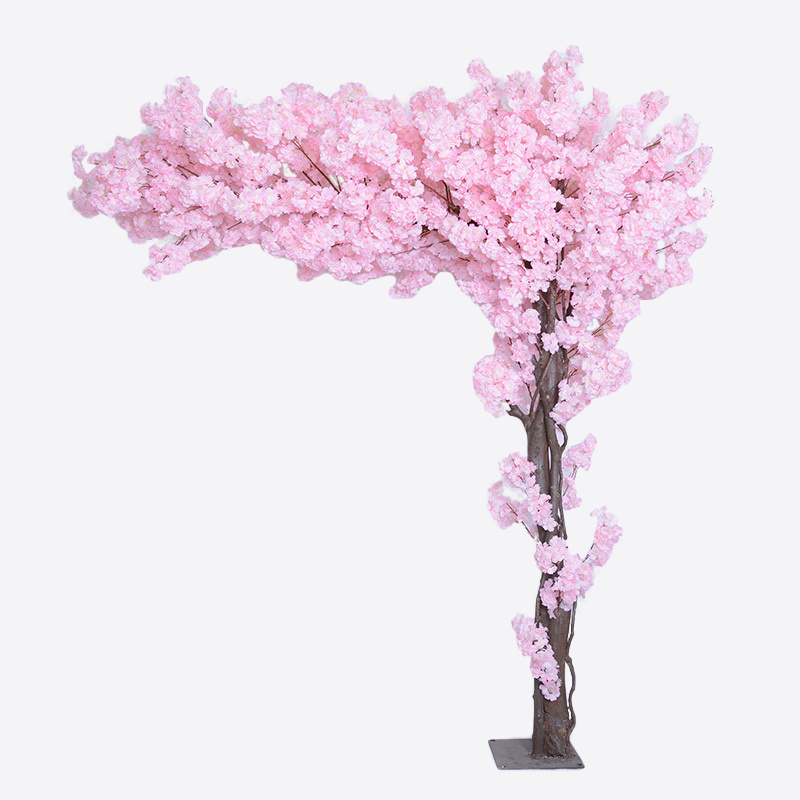 Artificial cherry blossom tree arches