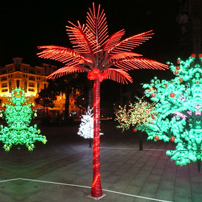  Kunstig LED-lys kokosnøtttre 