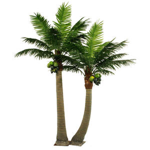 Fiberglas Xarici daxili bəzək üçün süni kokos palma ağacı