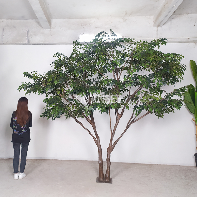  Decoração de árvore ficus artificial Banyan 