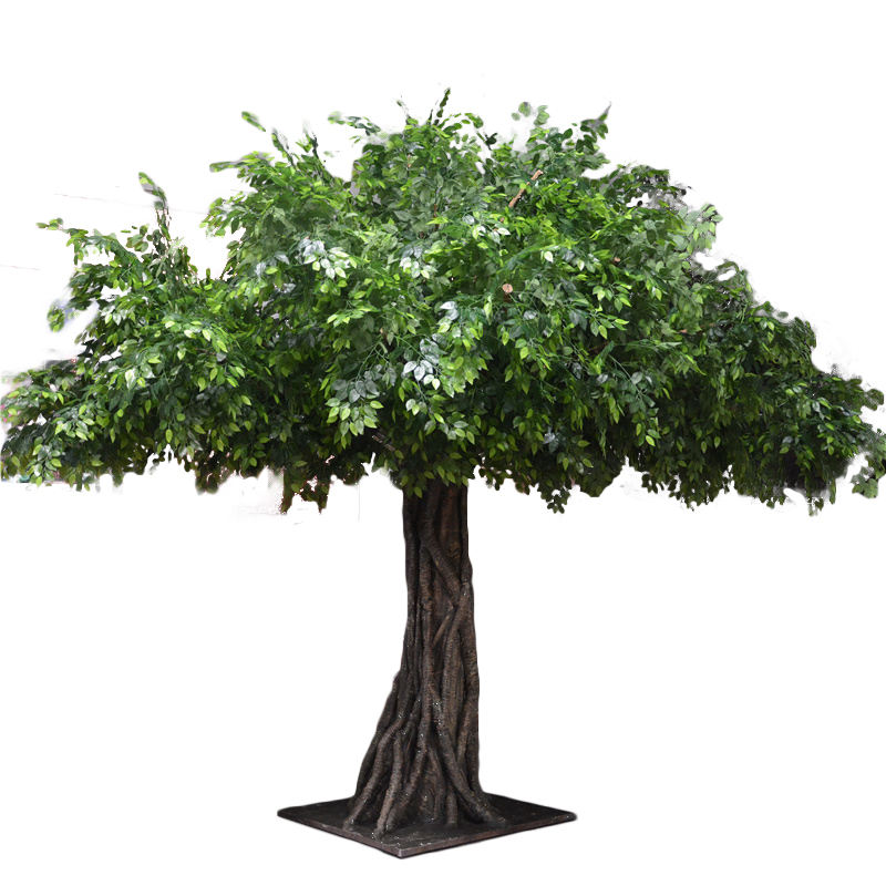 Artificial potted banyan ficus tree