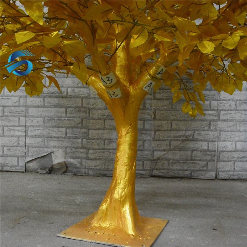 Umelý zlatý fikus strom pre vonkajšie vnútorné použitie