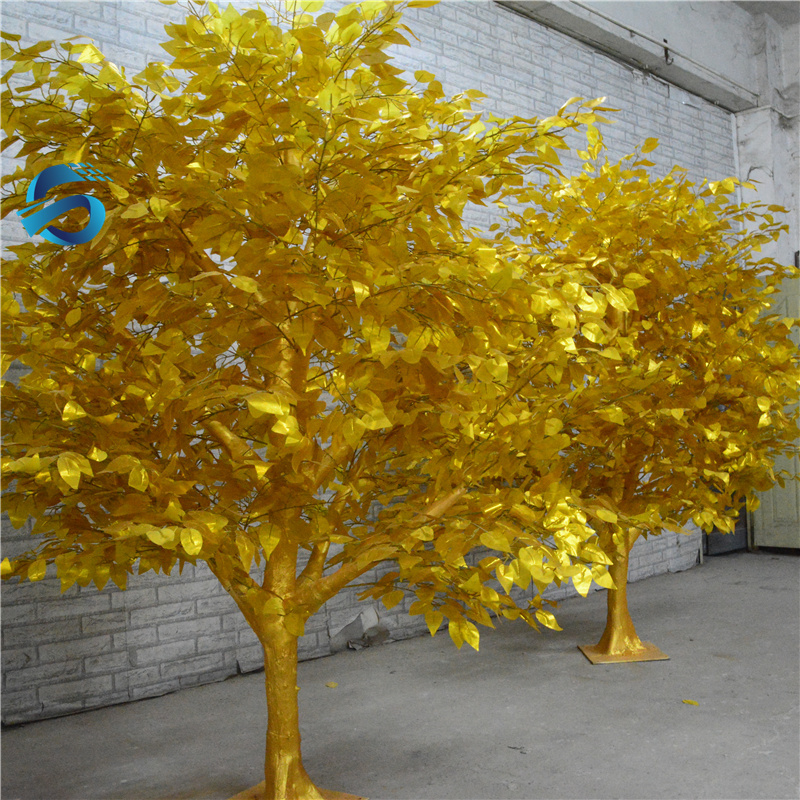  Ficus artificial auriu pentru interior 