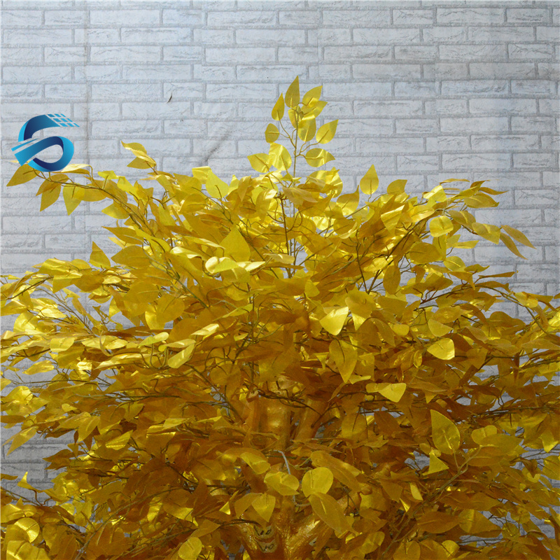  Künstlicher Goldener Ficusbaum für Outdoor Indoor 