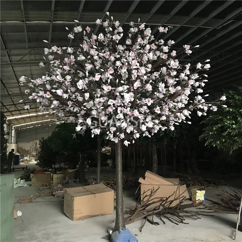 Décoration artificielle Magnolia fleur arbre