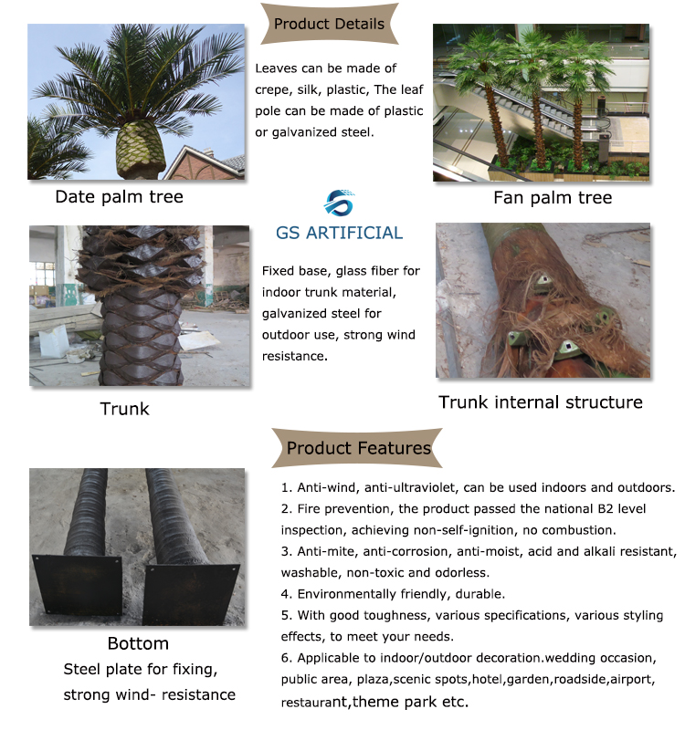  Dubajská kráľovská veľká umelá datľová palma 