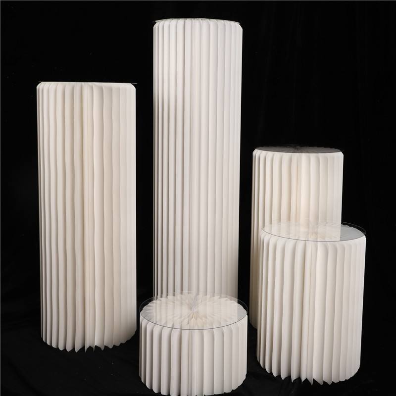 Paper Folding Roman Column Cake Stand For Wedding Pillar Dessert Stand Table Decoration