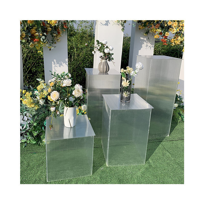 Wedding Centerpieces Marriage Decorations Supplies Tabletop Decor Clear Display Crystal Stage Acrylic Flower Stand