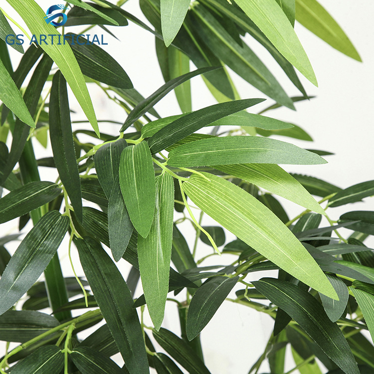  1,8 m naturtro kunstige bambusplanter til boligindretning indendørs kunstig bonsai lavet af træ og plast, miljøvenligt materiale 