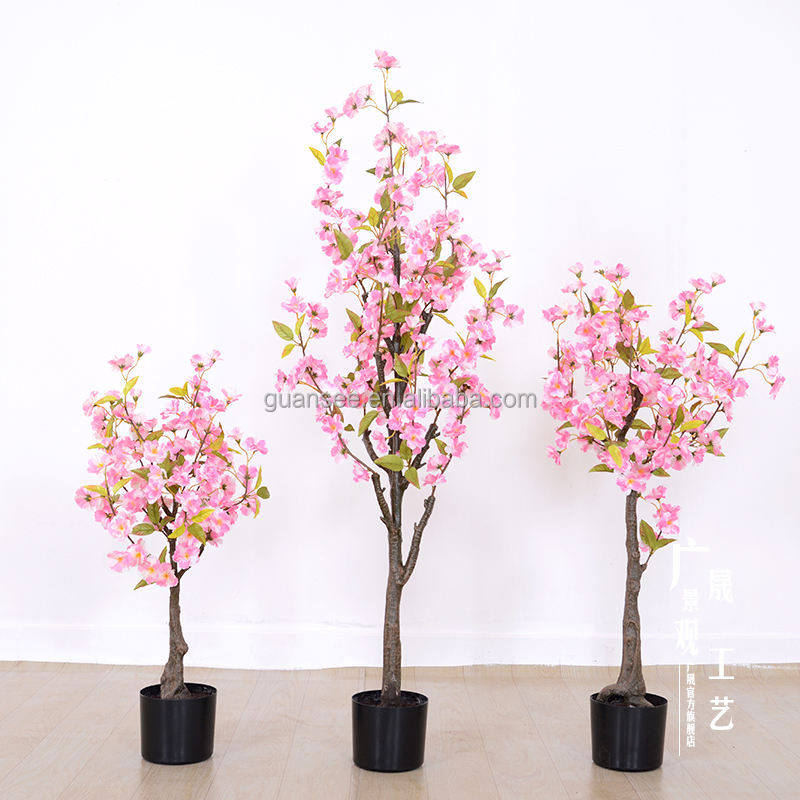 High-Quality Indoor Decoration Artificial Small Cherry Blossom Tree