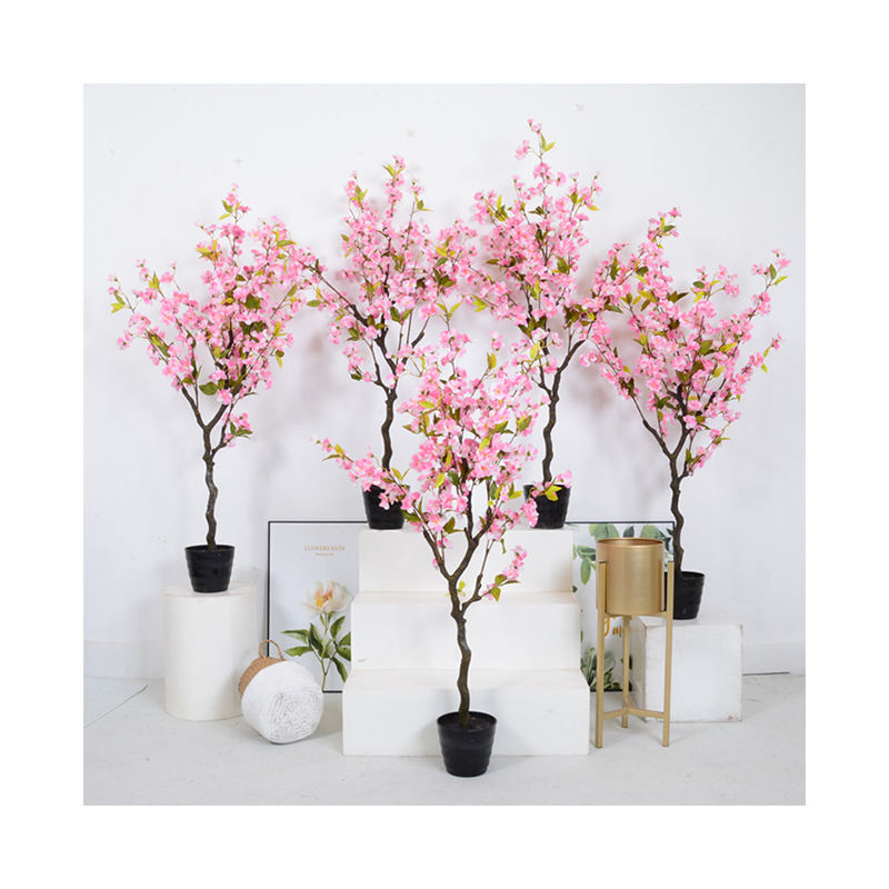 Decorație interioară de înaltă calitate Arbore artificial mic cu flori de cireș