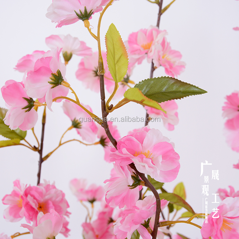  Kiváló minőségű beltéri dekoráció mesterséges kis cseresznyevirág fa 