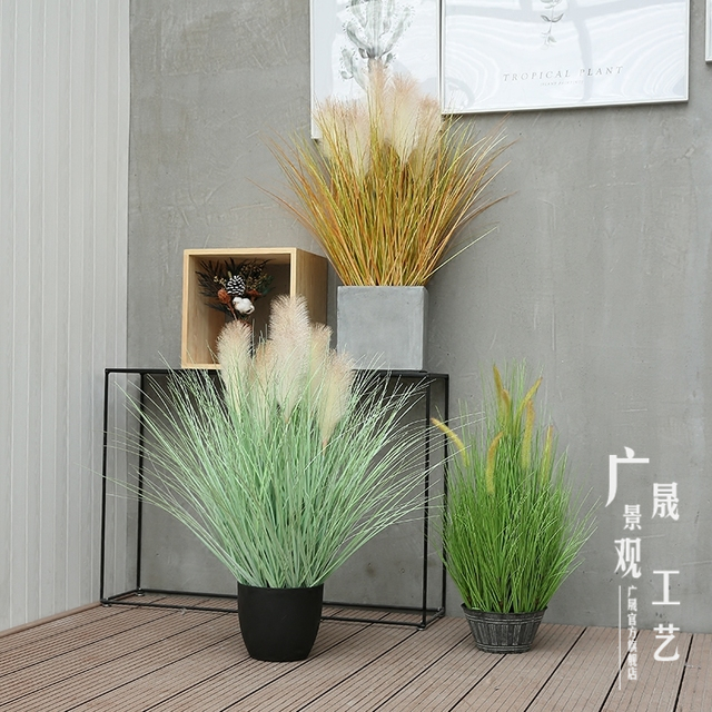2-6 ft Artificial Reed Plant Type Grass Bonsai Tree for Modern Design Style and Home Decoration