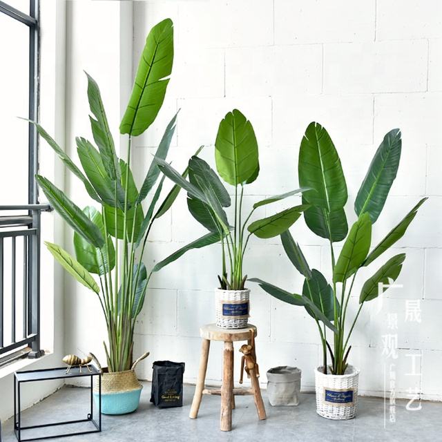 Artificial indoor plastic decoration traveller's tree traveler banana potted plant bonsai
